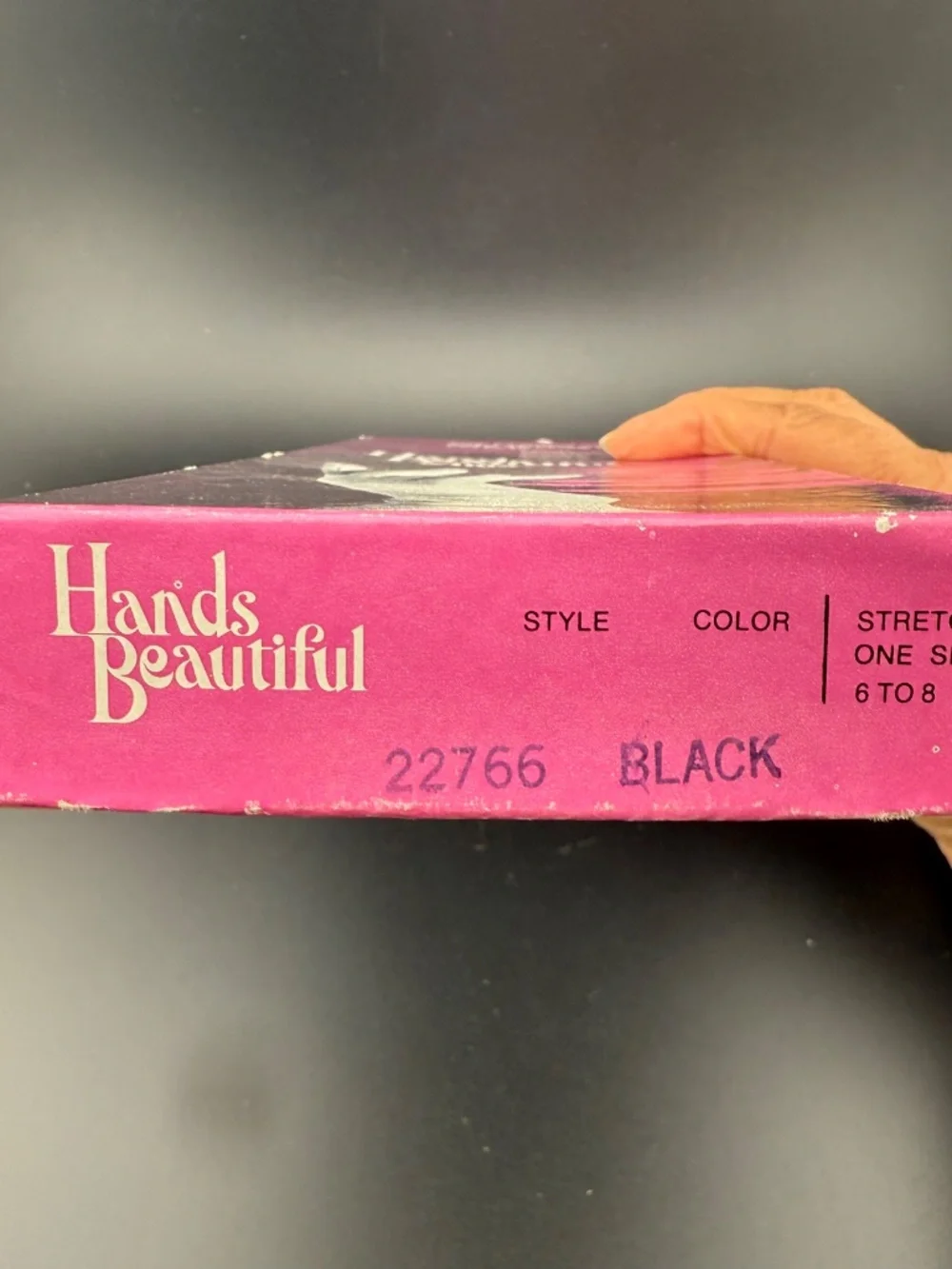 Vintage Aris Black Gloves Womens Size 7 100% Cotton Dress Evening Gloves In Box